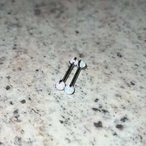 Opal nipple piercing jewelry